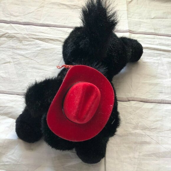 Tweetsie Railroad Black Horse With Red‎ Hat Soft Plush Toy Stuffed Animal 14” - Picture 2 of 6